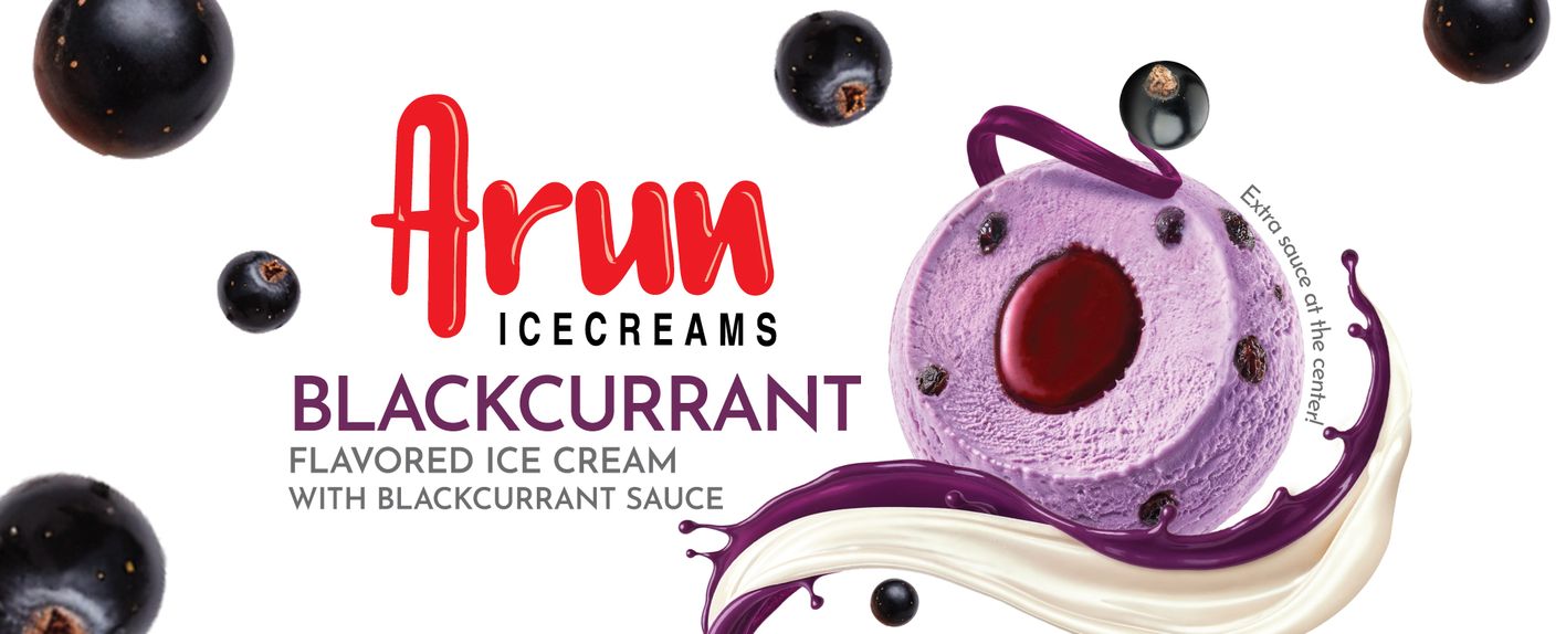 Arun Icecreams Blackcurrant Flavored Ice Cream With Blackcurrant Sauce Device mark 7746871 Trademark