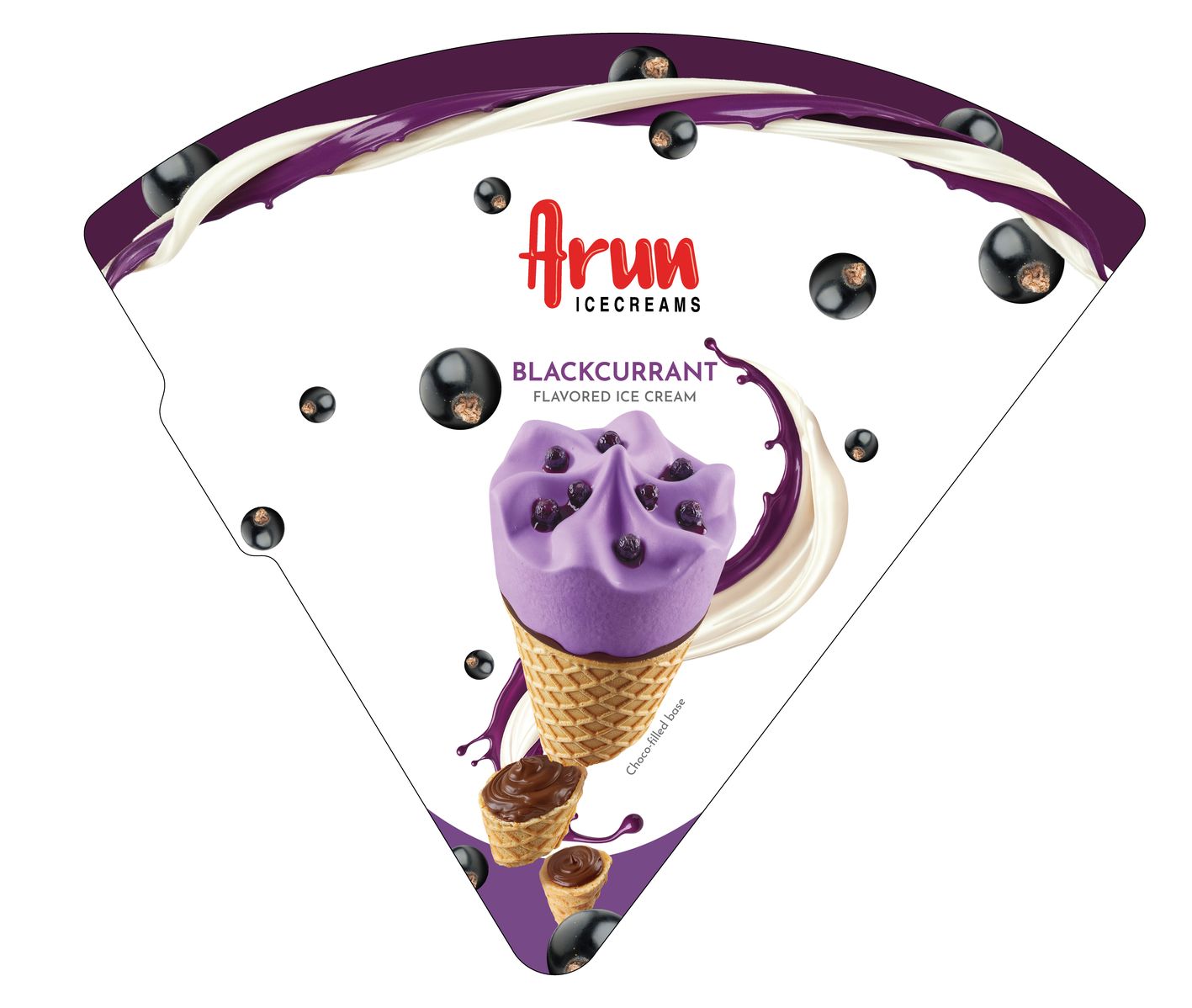 Arun Icecreams Blackcurrant Flavored Ice Cream Device mark 7746872 Trademark