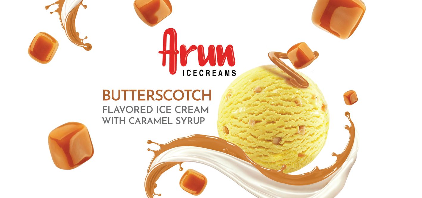 Arun Icecreams Butterscotch Flavored Ice Cream With Caramel Syrup Device mark 7746875 Trademark
