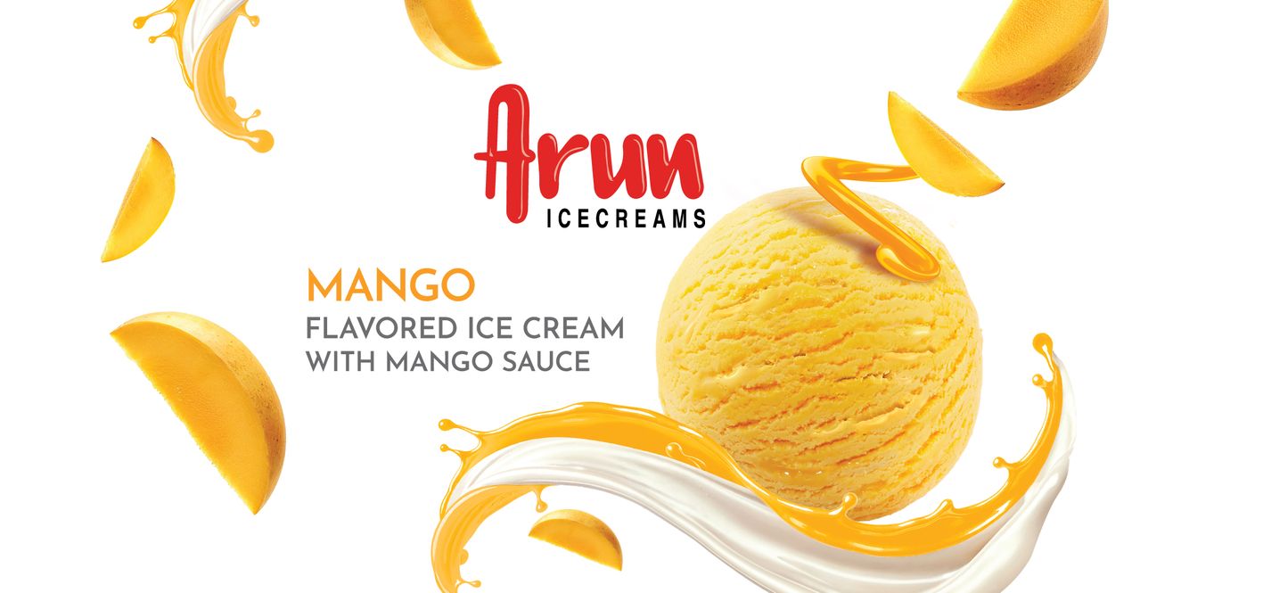 Arun Icecreams Mango Flavored Ice Cream With Mango Sauce Device mark 7746935 Trademark