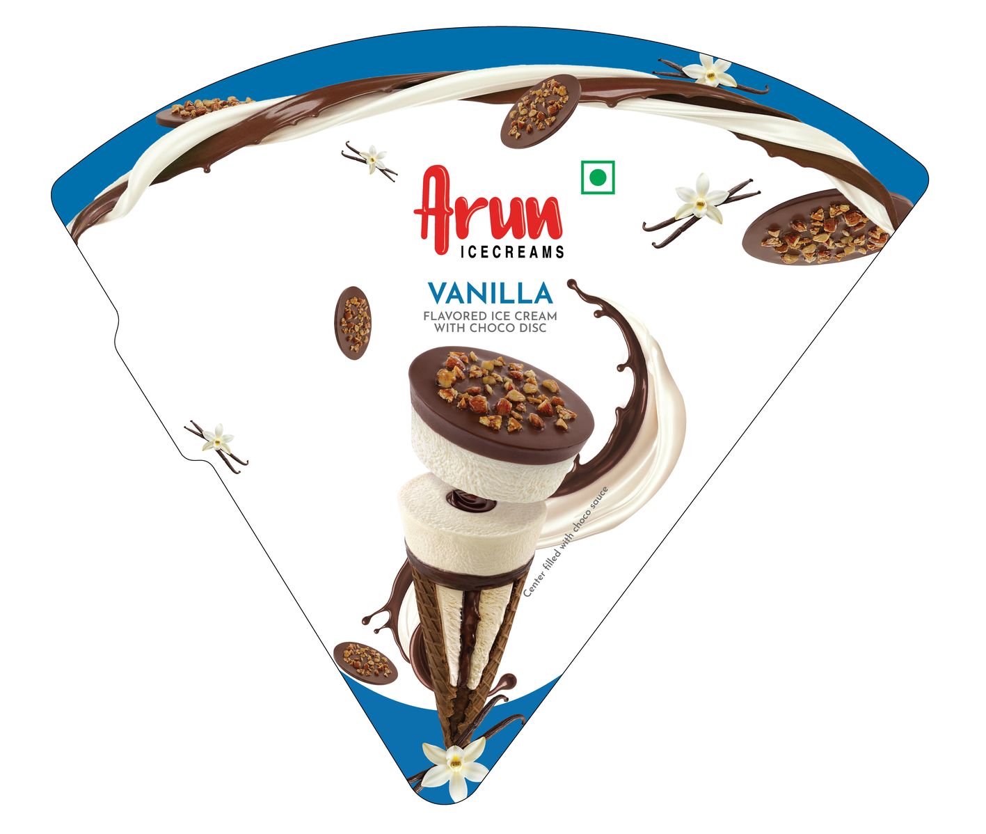 Arun Icecreams Vanilla Flavored Ice Cream With Choco Disc Device mark 7746944 Trademark