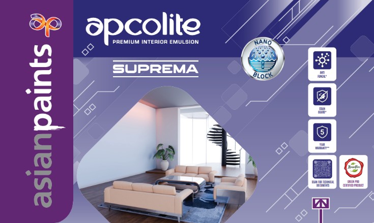 Apcolite Premium Interior Emulsion Suprema Device mark 7747735 Trademark