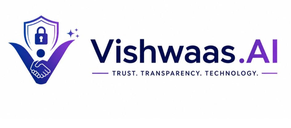 Vishwaas.ai Trust. Transparency. Technology. Device mark 7756697 Trademark