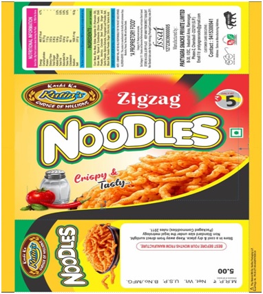 Kutin's Zigzag Noodles Device mark 7763978 Trademark