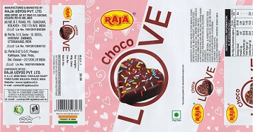 Raja Choco Love Device mark 7783874 Trademark