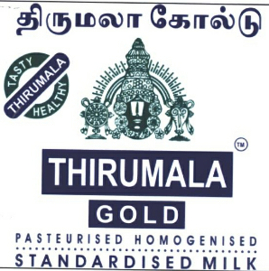Thirumala Gold Pasteurised Homogenised Standardised Milk Device mark 2377800 Trademark