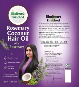 Shalimar’s Enriched Rosemary Coconut Hair Oil (label) Device mark 7864564 Trademark