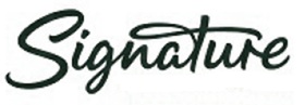 Signature (stylized) Device mark 7872296 Trademark