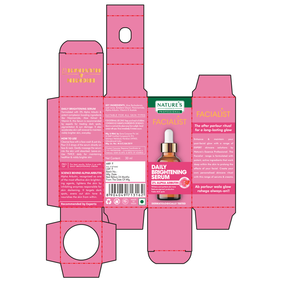 Nature Essence Professional Facialist Daily Brightening Serum Device mark 7873262 Trademark