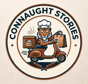 Connaught Stories (with Device Of Tiger On Two Wheeler) Device mark 7912037 Trademark