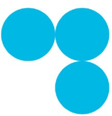 Three Solid Blue Circular Elements Device mark 7929092 Trademark