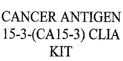 Cancer Antigen 15-3-(ca15-3) Clia Kit Device mark 2018781 Trademark