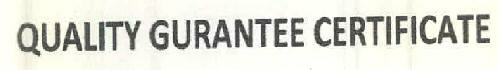 Quality Gurantee Certificate Device mark 2676740 Trademark