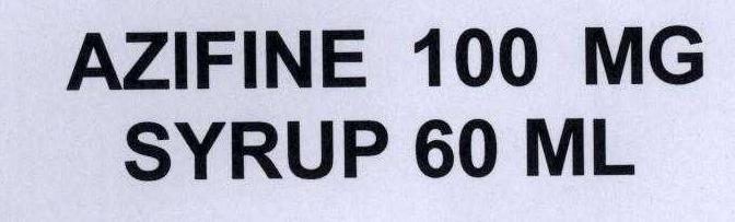 Azifine 100 Mg Syrup 60 Ml Device mark 2077937 Trademark