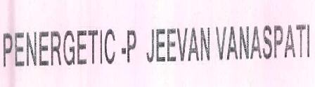 Penergetic-p Jeevan Vanaspati Device mark 2510107 Trademark
