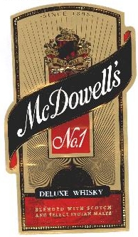 Mcdowell's No.1 Deluxe Whisky Device mark 2108431 Trademark