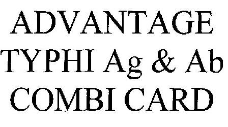 Advantage Typhi Ag & Ab Combi Card (device) Device mark 2491130 Trademark