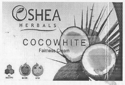 Oshea Herbals Cocowhite Device mark 2267682 Trademark