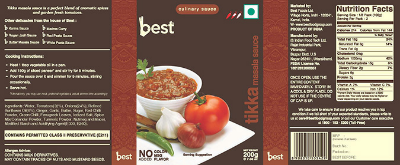 Best Tikka Masala Sauce (label) Device mark 2558384 Trademark