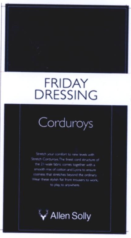 Friday Dressing Corduroys Allen Solly Device mark 2244918 Trademark