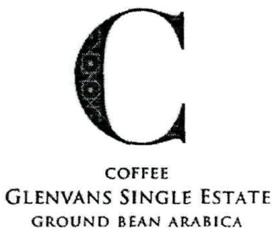 C Coffee Glenvans Single Estate Ground Bean Arabica Device mark 2815270 Trademark