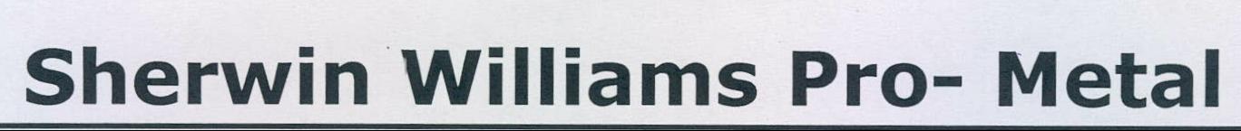 Sherwin Williams Pro-metal Device mark 2168745 Trademark