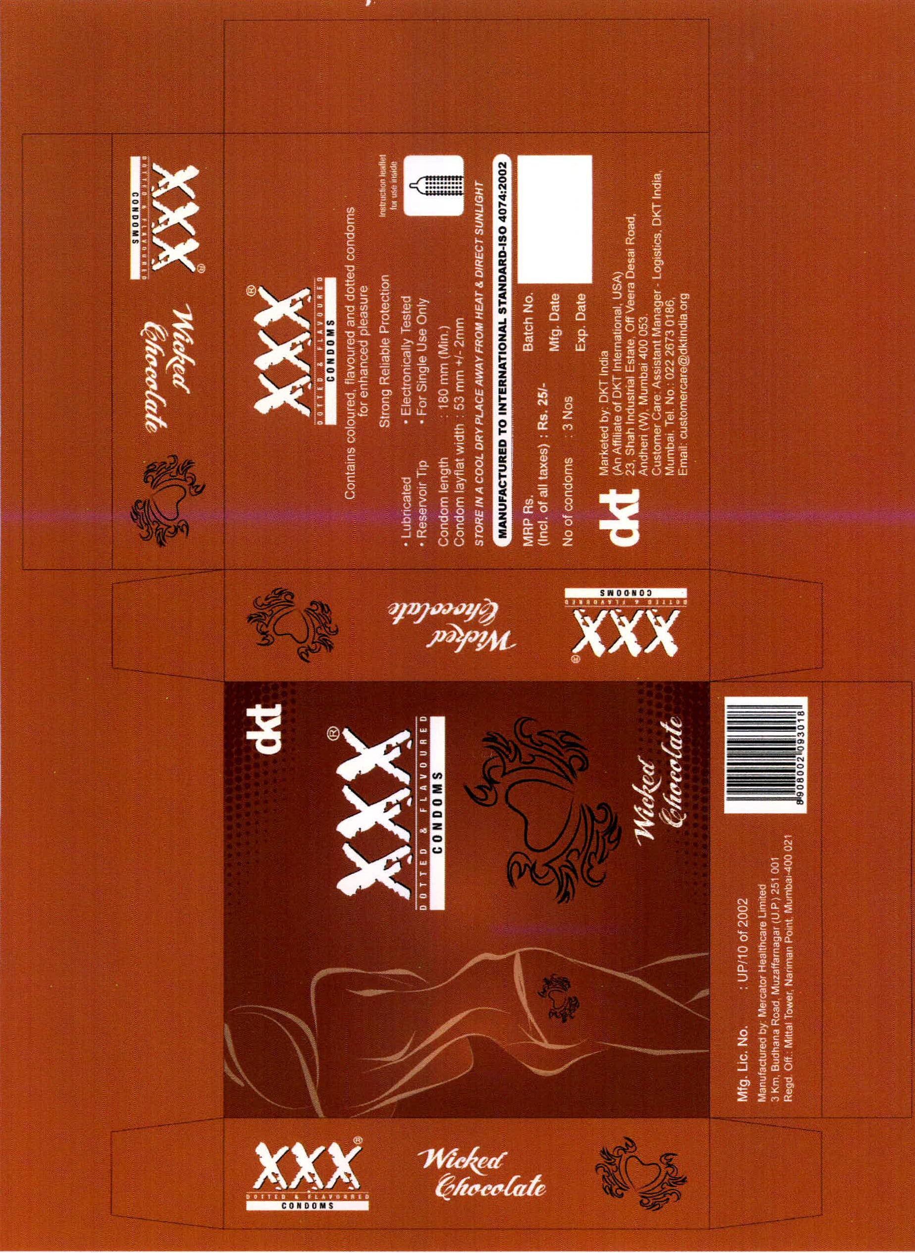 Xxx Dotted And Flavoured Condoms Device mark 2213423 Trademark