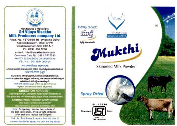 Mukthi Skimmed Milk Powder Device mark 2518536 Trademark