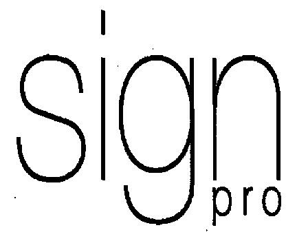Sign Pro(device) Device mark 2227104 Trademark