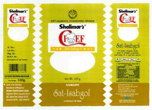 Shalimar's Chef (label) Device mark 2716641 Trademark