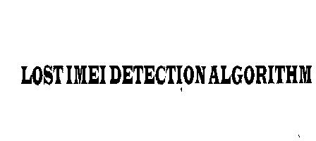 Lost Imei Detection Algorithm (label) Device mark 2106990 Trademark