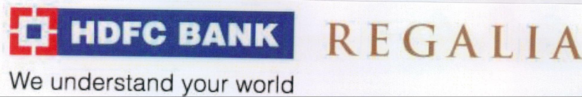 Hdfc Bank Regalia We Understand Your World Device mark 2143926 Trademark