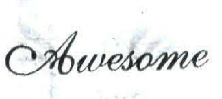 Awesome(with Label) Device mark 2074602 Trademark