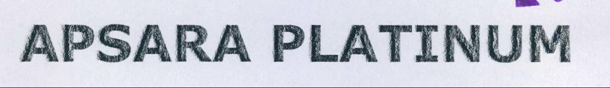Apsara Platinum Device mark 2156582 Trademark