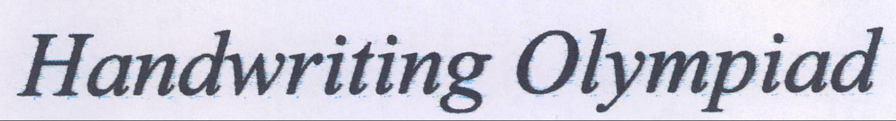 Handwriting Olympiad Device mark 2105746 Trademark