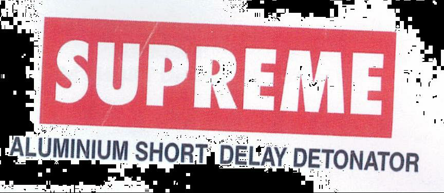 Supreme Aluminium Short Delay Detonator Device mark 2166373 Trademark