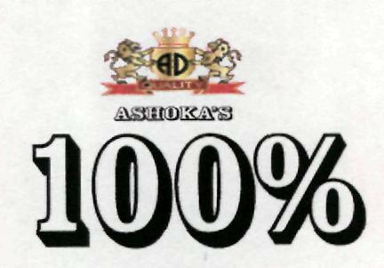 Ashoka's 100%(label) Device mark 2181751 Trademark