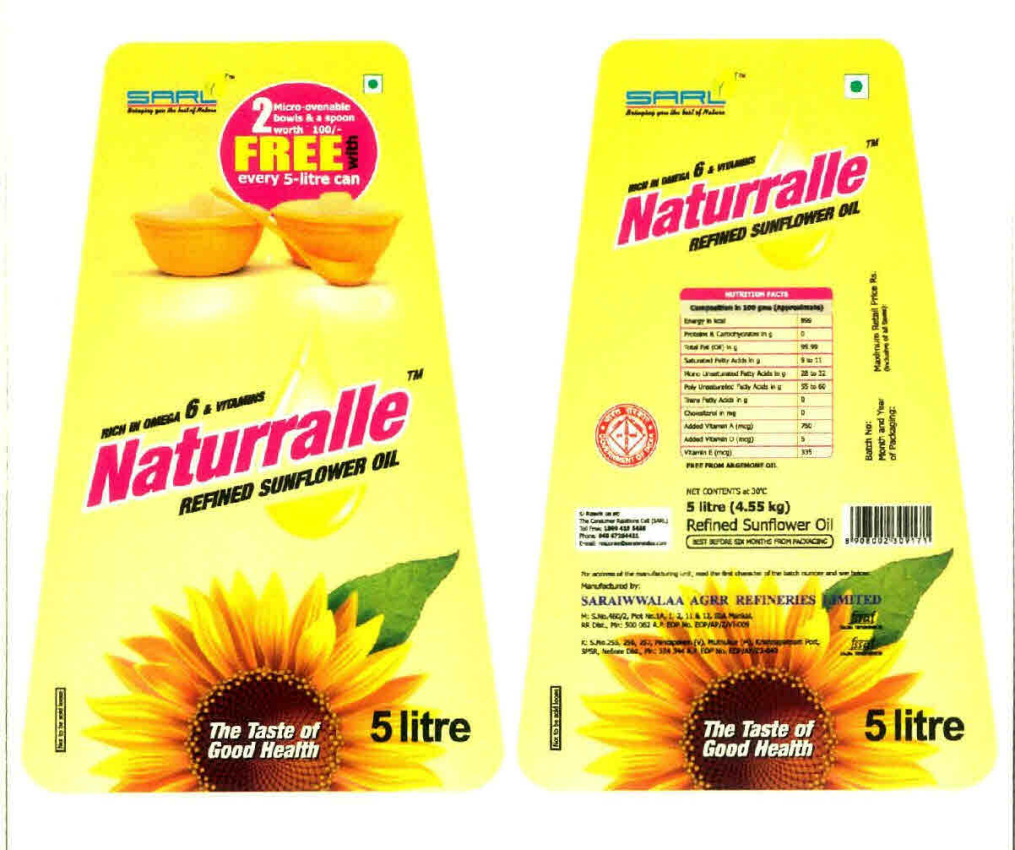 Naturralle Refined Sunflower Oil Device mark 2685081 Trademark