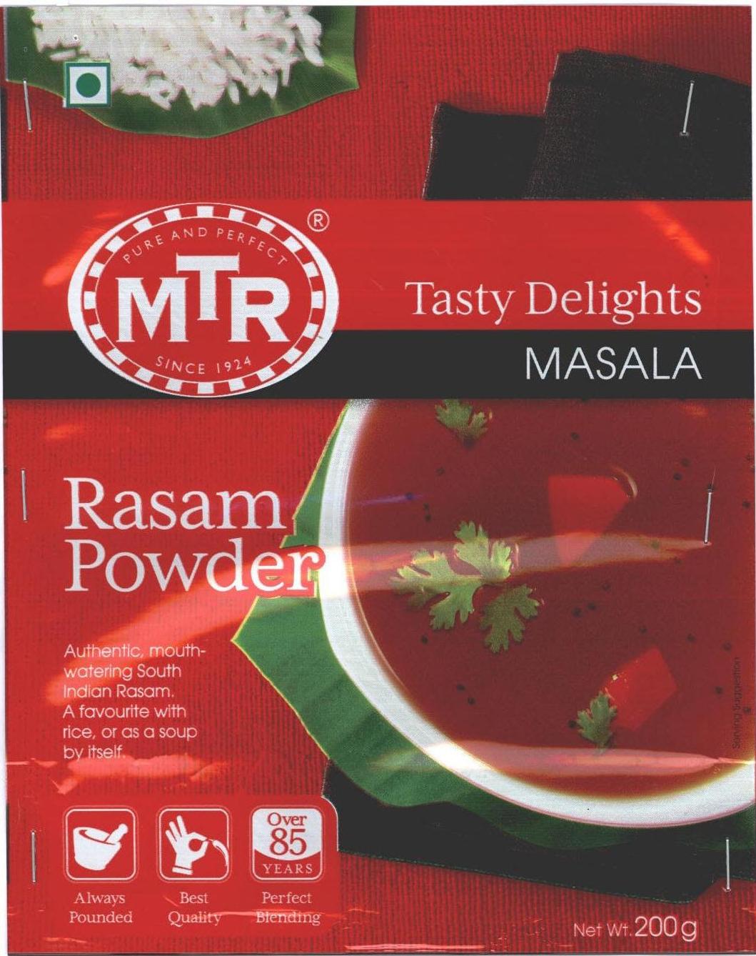 Mtr Tasty Delights Masala - Rasam Powder Device mark 2321140 Trademark