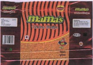 Mama's Chicken Bhujiya (lebel) Device mark 2109944 Trademark