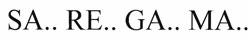 Sa.. Re.. Ga.. Ma.. Device mark 2746714 Trademark
