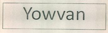 Yowvan Device mark 2596624 Trademark