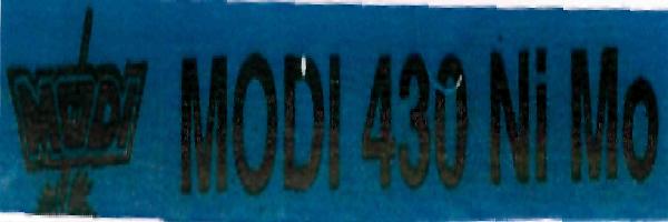 Modi 430 Ni Mo (label) Device mark 2234137 Trademark