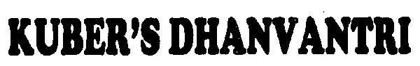 Kuber's Dhanvantri (label) Device mark 2591551 Trademark