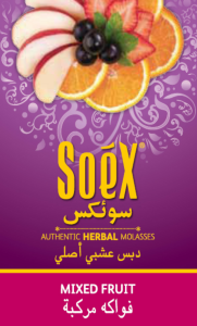 'soex' Herbal Molasses-mixed Fruit- Composite Label Device mark 2310392 Trademark