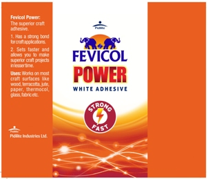Fevicol Power White Adhesive Label Device mark 2842855 Trademark