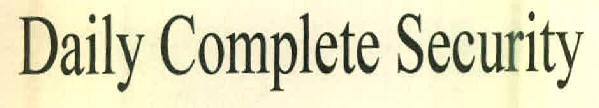 Daily Complete Security Device mark 2841516 Trademark
