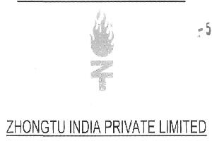 Zhongtu India Private Limited (device) Device mark 2691685 Trademark