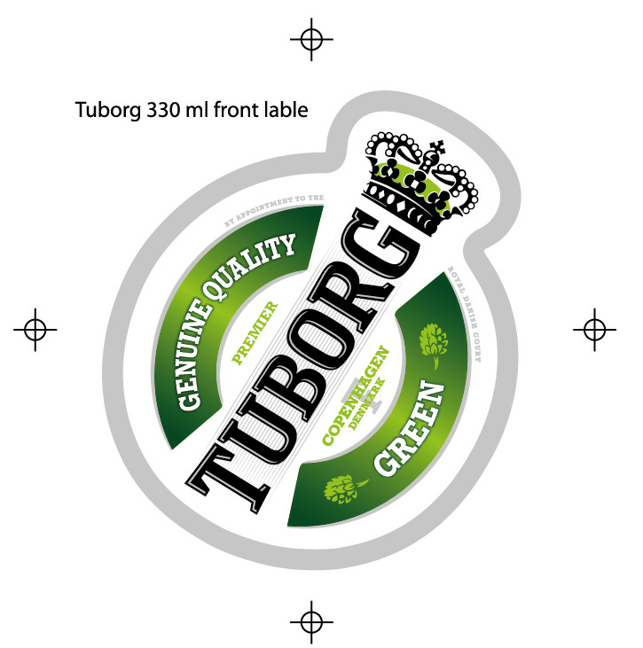 Tuborg Genuine Quality Green (label) Device mark 2511694 Trademark