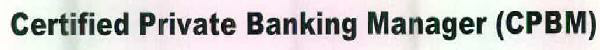 Certified Private Banking Manager (cpbm) Device mark 2732503 Trademark